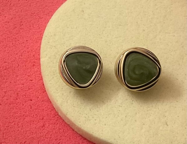 Green Stone Earrings